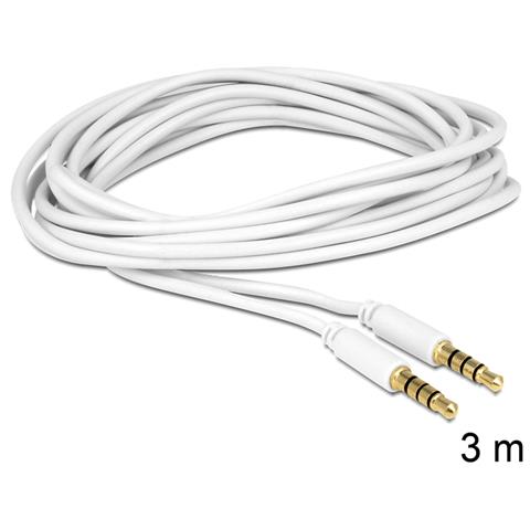 3.5mm - 3.5mm, 3m 3m 3.5mm 3.5mm Bianco cavo audio - Foto 1